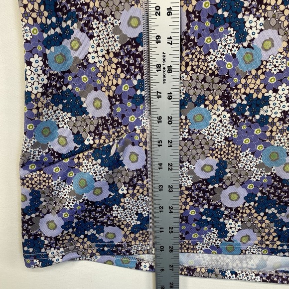 Kerrits Riding Top Women XL Blue Floral Sleeveless Summer Stretch Performance - Picture 4 of 8